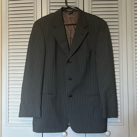 Hugo Boss : Stretch Blue Pinstripe Blazer - 41R